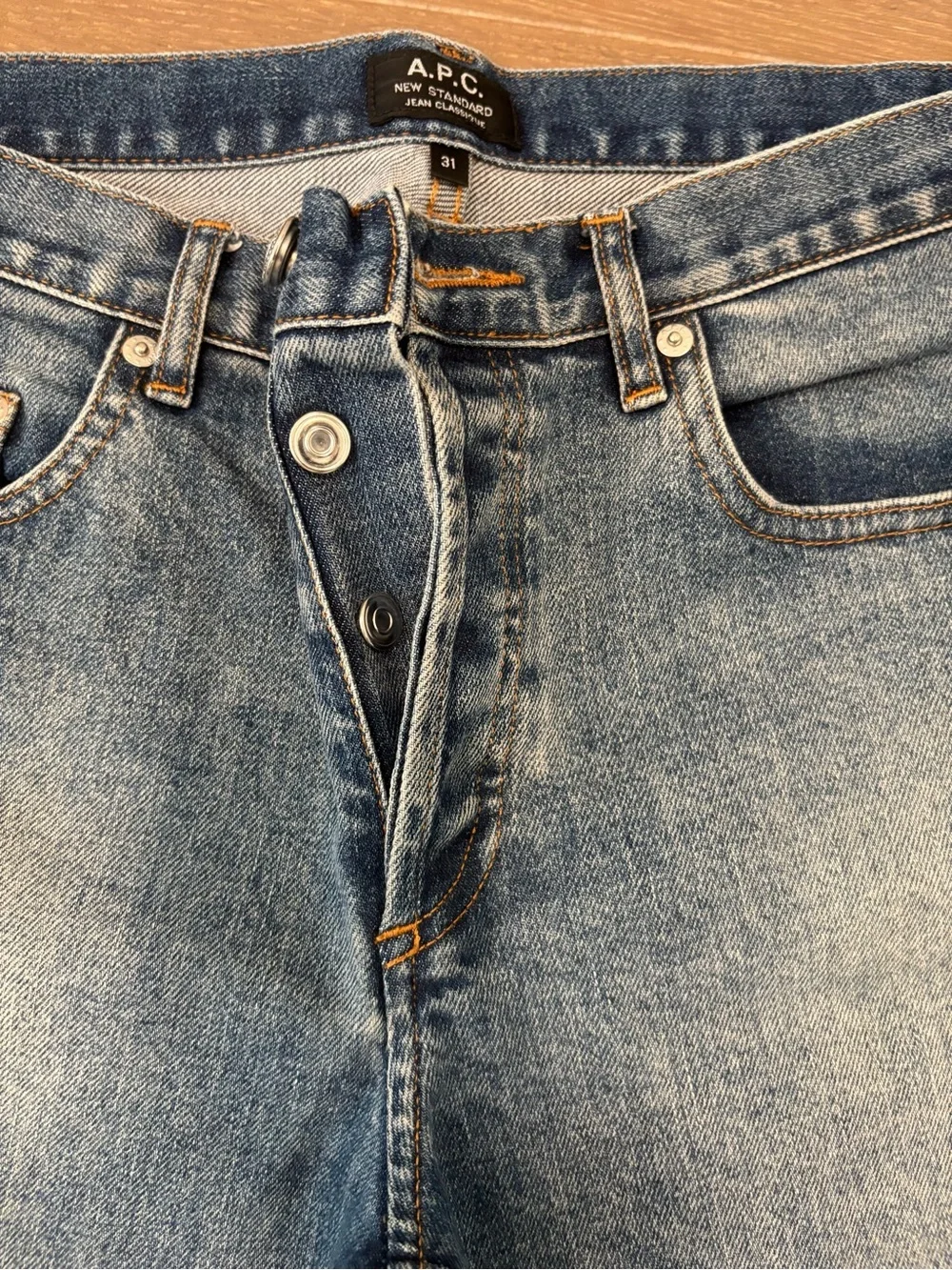 A.P.C. Light Wash Men's Straight Jeans